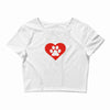 my dog is my valentine Crop Top