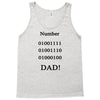 number one dad funny t shirt binary nerd geek tee s 3xl Tank Top