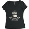 premium vintage 1971 classic perfectly aged limited edition Women's Triblend Scoop T-shirt