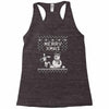 christmas funny dog &amp; snowman Racerback Tank