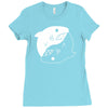 yin yang shark Ladies Fitted T-Shirt