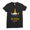 birthday unicorn girl. Ladies Fitted T-Shirt
