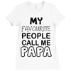 fathers day papa's Ladies Fitted T-Shirt