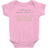 i before e grammar rule Baby Bodysuit