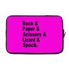 rock paper scissors lizard spock big bang theory geek nerd gift t shir Laptop sleeve