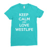 westlife white logo Ladies Fitted T-Shirt