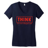 think Women's V-Neck T-Shirt