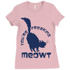 CHECK MEOWT CAT Ladies Fitted T-Shirt