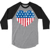 usa flag 3/4 Sleeve Shirt
