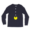 funny 80s pacman 'eating buttons' Long Sleeve Shirts