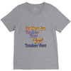 teachers give, share, care V-Neck Tee