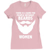 funny beards Ladies Fitted T-Shirt