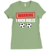 warning i kick balls Ladies Fitted T-Shirt