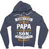 Super Cool Papa Of A Freaking Awesome Son Zipper Hoodie