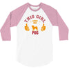 This Girl Loves Pug 3/4 Sleeve Shirt