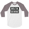Delta Gamma Black 3/4 Sleeve Shirt