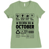 Born In October Ladies Fitted T-Shirt