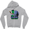 spooky city creatures   hockey team Zipper Hoodie