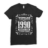 vintage made in 1990 perfectly aged a living legend Ladies Fitted T-Shirt