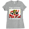 pug dog christmas Ladies Fitted T-Shirt