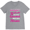 nanny was created because grandkids t shirt V-Neck Tee