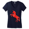 Unicorn Art Women's V-Neck T-Shirt