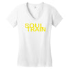 soul train retro 60s 70s 80s music party present tee new Women's V-Neck T-Shirt