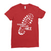 wander explore hike Ladies Fitted T-Shirt