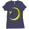gay pride star and crescent Ladies Fitted T-Shirt