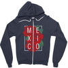 mexico with roses Zipper Hoodie