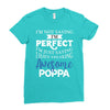 awesome poppa Ladies Fitted T-Shirt