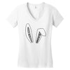 bunny ears Women's V-Neck T-Shirt