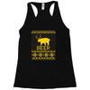 ugly sweater party beer bear funny Racerback Tank