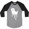 yang and yin dripping chinese symbol fashion geek samurai 3/4 Sleeve Shirt