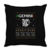 gemini christmas ugly sweater Throw Pillow
