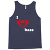 i love heart bass guitar music Tank Top