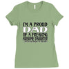 i'm a proud dad of a freaking awesome daughter Ladies Fitted T-Shirt