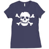skull bones Ladies Fitted T-Shirt