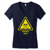 toxic hazard laboratory poison substance warning Women's V-Neck T-Shirt