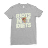 riots not diets Ladies Fitted T-Shirt