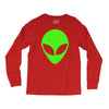 uomo alieno ufo stampa verde fluo divertente mitiche Long Sleeve Shirts