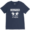 caution! jazz handsfunny jazz dance comic boogie camp trumpet V-Neck Tee