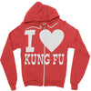i love kung fu Zipper Hoodie