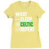 eat sleep celtic Ladies Fitted T-Shirt