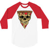 pizza skull 3/4 Sleeve Shirt