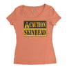 caution skinhead, ideal birthday gift or present Women's Triblend Scoop T-shirt