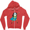 anxiety girl Zipper Hoodie