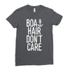 boat hair don't care Ladies Fitted T-Shirt