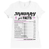 January Girl Facts Aquarius Ladies Fitted T-Shirt