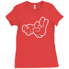 rude hands, ideal gift or birthday present. Ladies Fitted T-Shirt